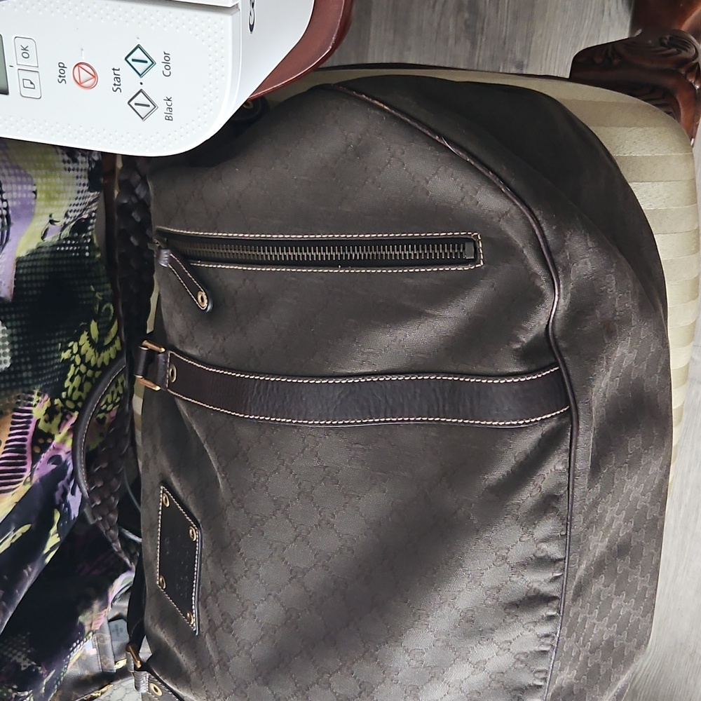 Limited Edition Gucci Boston Bag Travel 201859 GG Canvas Leather Brown - Picture 10 of 11